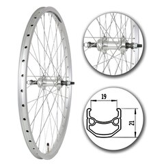 24" Takapyörä polkupyörään, hopea hinta ja tiedot | Muut polkupyörän varaosat | hobbyhall.fi