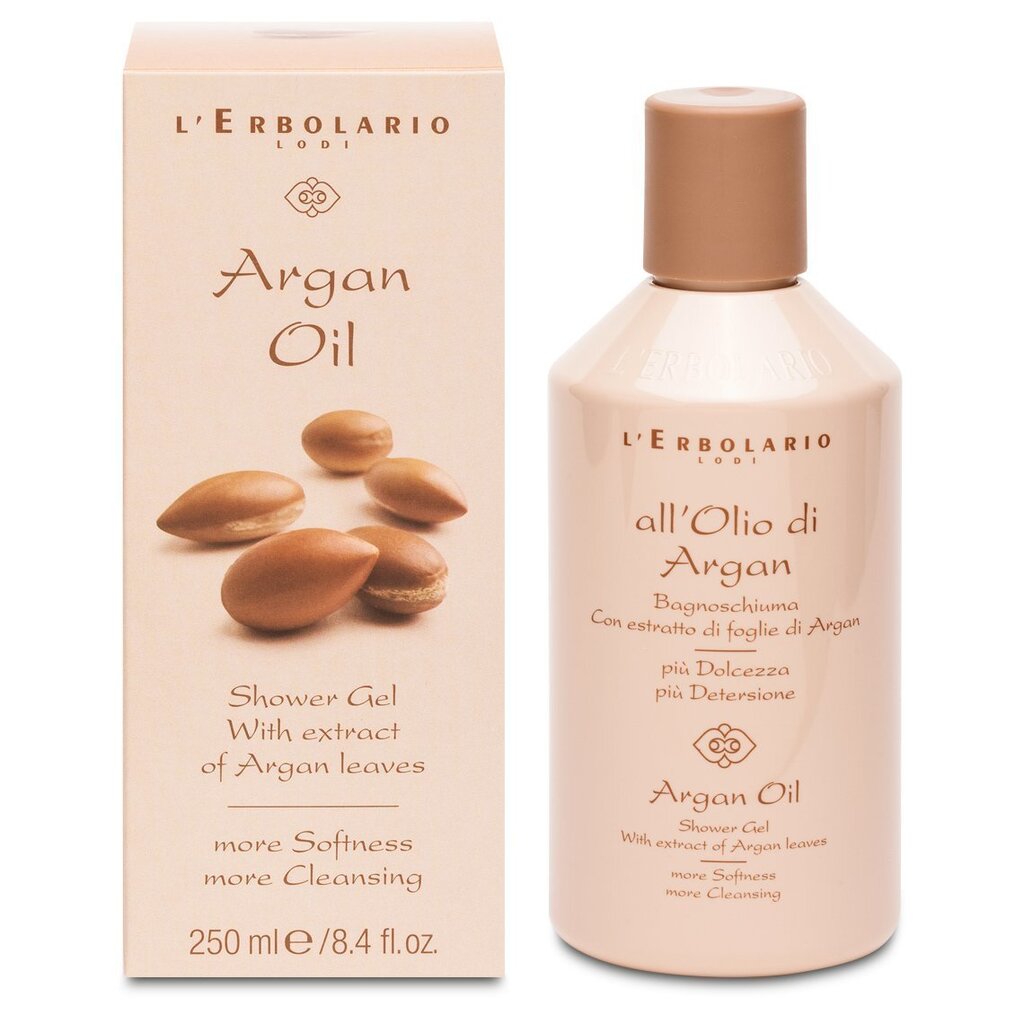 Suihku- ja kylpyvaahto arganöljyllä L'Erbolario All'Olio di Argan 250 ml. hinta ja tiedot | Suihkusaippuat ja suihkugeelit | hobbyhall.fi