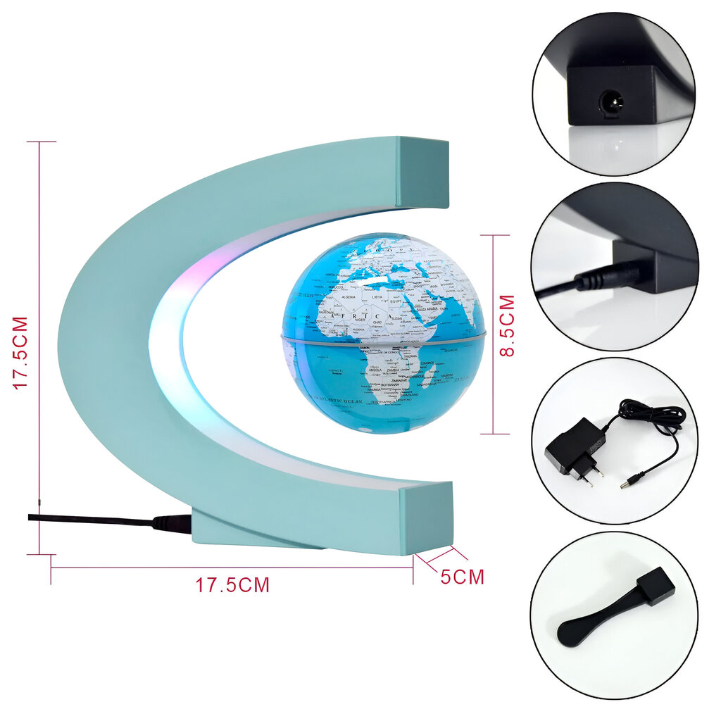 Lamppu magneettisella levitoivalla maapallolla LIVMAN C3 hinta ja tiedot | Sisustustuotteet | hobbyhall.fi