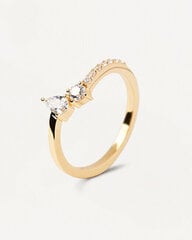 PDPAOLA Beautiful gold-plated ring with zircons Ava Essentials AN01-863 hinta ja tiedot | Sormukset | hobbyhall.fi