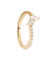 PDPAOLA Beautiful gold-plated ring with zircons Ava Essentials AN01-863 hinta ja tiedot | Sormukset | hobbyhall.fi