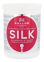 Naamio kuiville hiuksille Kallos Silk Hair Mask 1000 ml hinta ja tiedot | Naamiot, öljyt ja seerumit | hobbyhall.fi