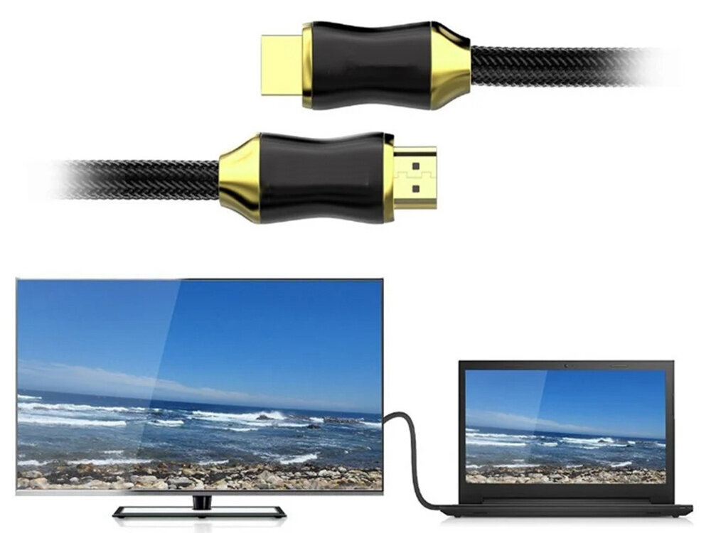 Hdmi 2.1 videokaapeli ultranopea 8k 60hz 4k 120hz hq kulta, 3m hinta ja tiedot | Kaapelit ja adapterit | hobbyhall.fi