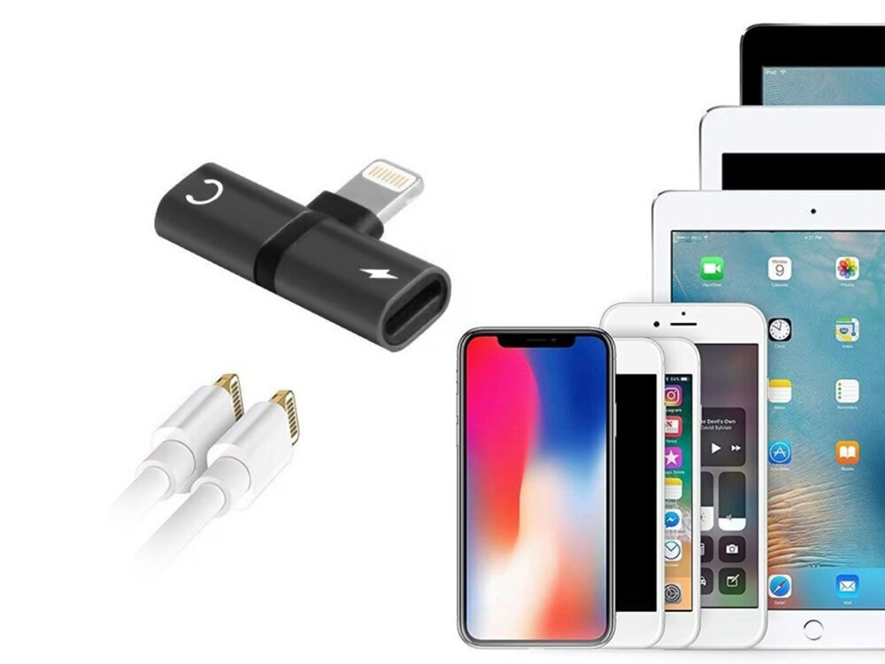 Lightning-sovitin, ipad iphone, 2in1 hinta ja tiedot | Adapterit | hobbyhall.fi