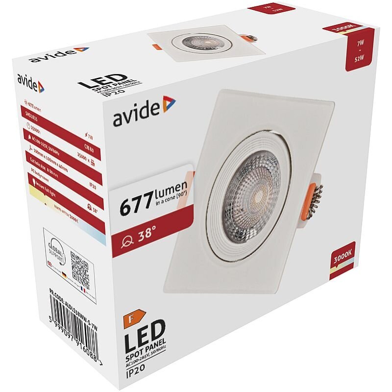 Avide LED kattovalaisin 7W 3000K hinta ja tiedot | Upotettavat valaisimet ja LED-valaisimet | hobbyhall.fi