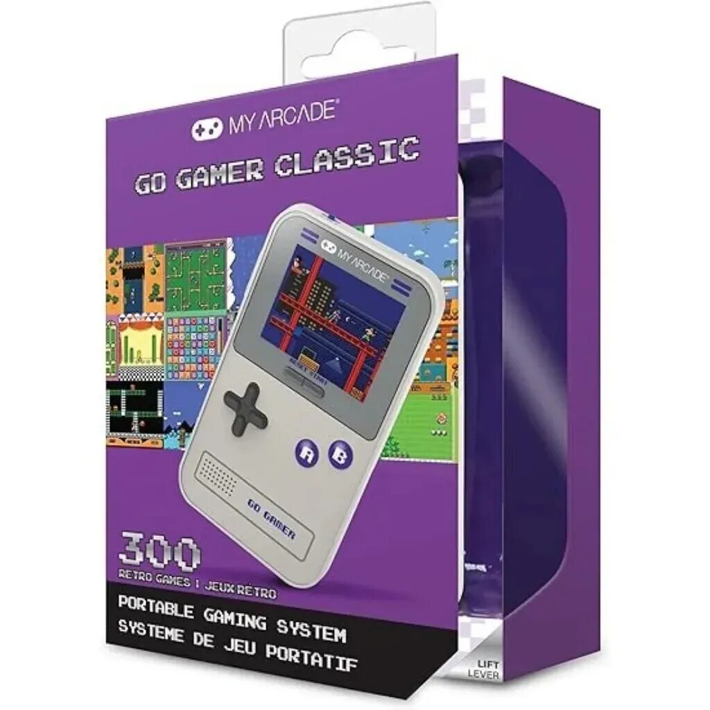 Retro kannettava pelikonsoli, jossa on 300 peliä My Arcade Go Gamer Classic 300, harmaa hinta ja tiedot | Pelikonsolit | hobbyhall.fi