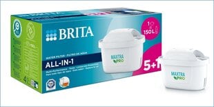 Vedensuodatinpatruuna Brita Maxtra Pro All-In-One, 6 kpl hinta ja tiedot | Veden suodatinkannut ja suodattimet | hobbyhall.fi