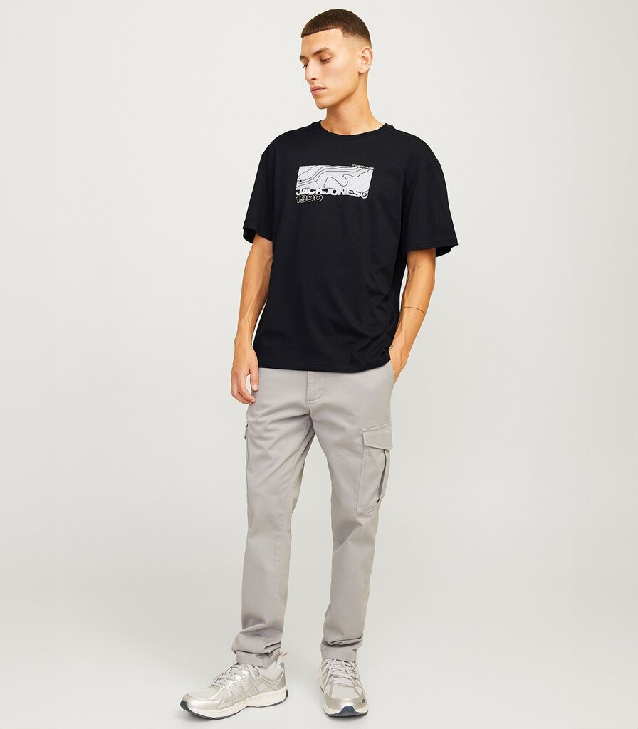 Jack & Jones Miesten T-paita 12262332*01, musta 5715608186166 hinta ja tiedot | Miesten T-paidat | hobbyhall.fi