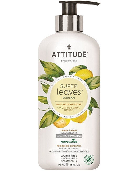 Sitruunanlehtiuutetta sisältävä käsisaippua Attitude Super Leaves Hand Soap Lemon Leaves 473 ml hinta ja tiedot | Saippuat | hobbyhall.fi