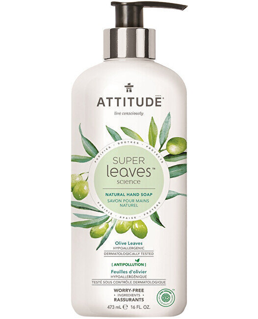 Attitude Super Leaves Hand Soap Olive Leaves 473 ml hinta ja tiedot | Saippuat | hobbyhall.fi