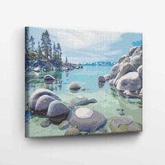 Maalaa numeroittain Läpinäkyvä järvi Tapymas.lt 40x50 cm hinta ja tiedot | Maalaa numeroiden mukaan | hobbyhall.fi