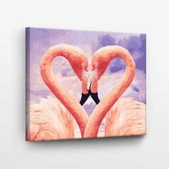 Maalaa numeroittain Flamingo rakkaus Tapymas.lt 40x50 cm hinta ja tiedot | Maalaa numeroiden mukaan | hobbyhall.fi