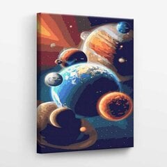 Maalaa numeroittain Näyttävä planeettojen paraati Tapymas.lt 40x50 cm hinta ja tiedot | Maalaa numeroiden mukaan | hobbyhall.fi