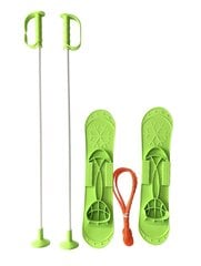 Marmat Big Foot lasten sukset sauvoilla, 42cm, vihreä hinta ja tiedot | Laskettelusukset | hobbyhall.fi