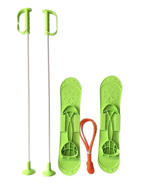 Marmat Big Foot lasten sukset sauvoilla, 42cm, vihreä