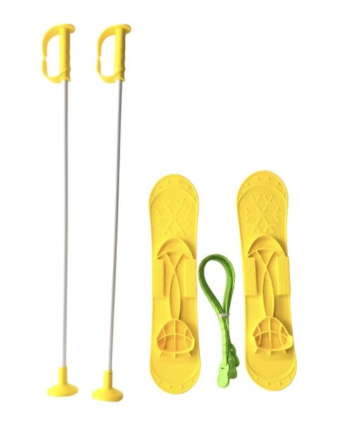 Marmat Big Foot lasten sukset sauvoilla, 42cm, keltainen