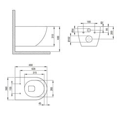 Deante Jasmin 6in1 WC-istuinsetti hinta ja tiedot | WC-istuimet | hobbyhall.fi