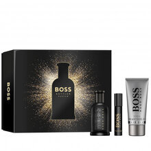 Setti Hugo Boss Boss Bottled Parfum 100 ml, mini 10 ml ja geeli 100 ml hinta ja tiedot | Miesten hajuvedet | hobbyhall.fi