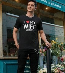 I Love My Wife -miesten T-paita, M hinta ja tiedot | Hauskat t-paidat | hobbyhall.fi