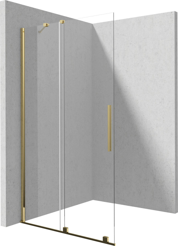 Deante Prizma Walk-in liukuva suihkuseinä, Gold, 120x195 cm hinta ja tiedot | Suihkuseinät ja -ovet | hobbyhall.fi