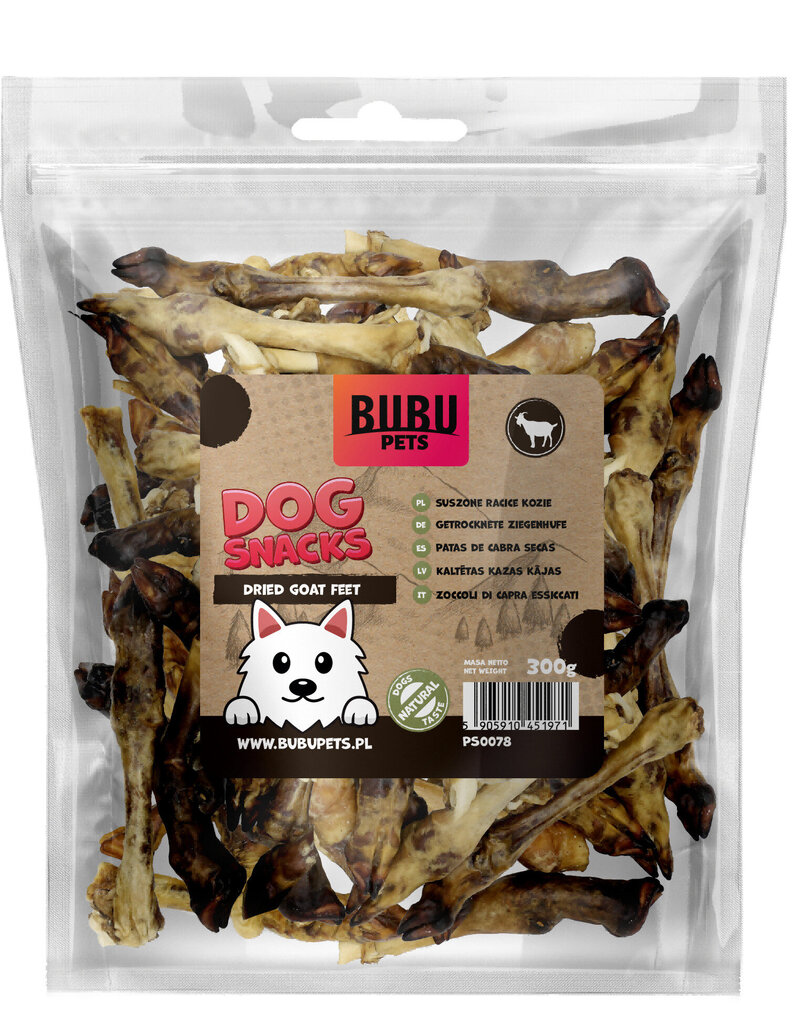 Bubu Pets kuivatut vuohen jalat 500g hinta ja tiedot | Koiran herkut | hobbyhall.fi