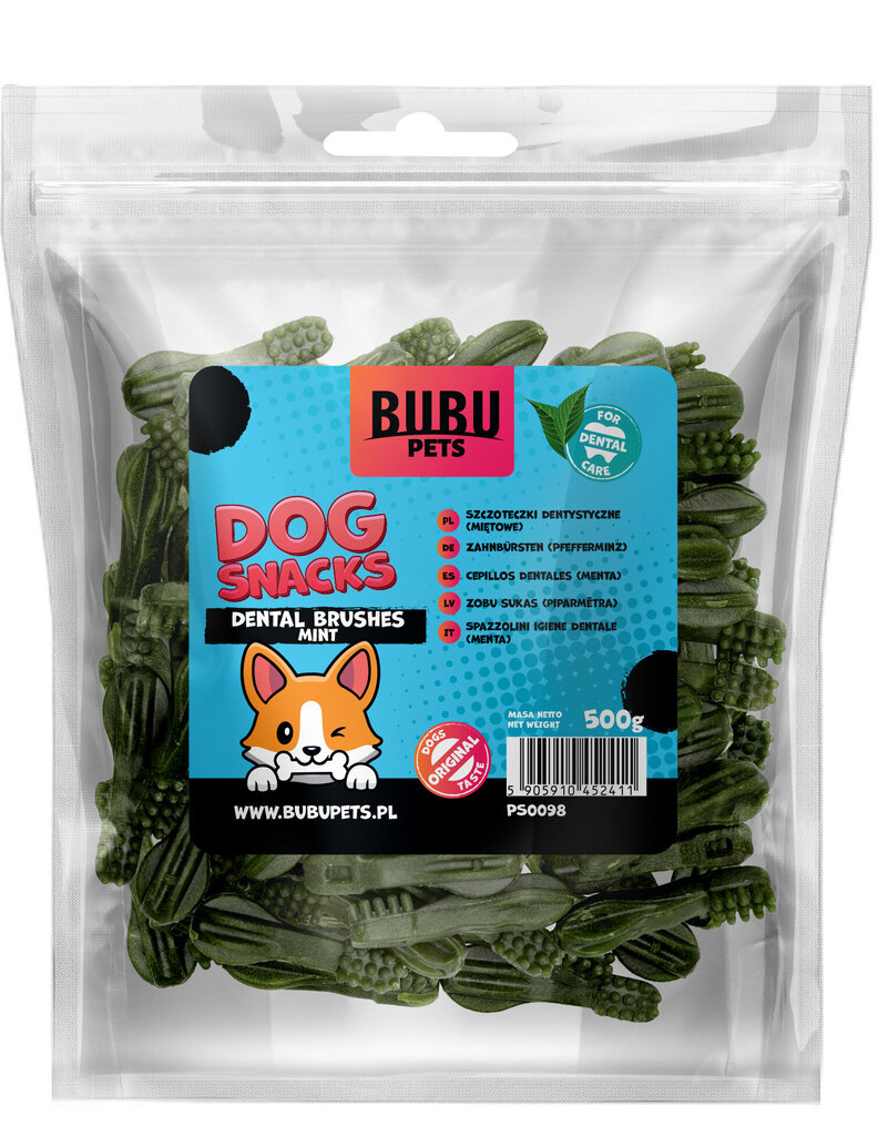 Bubu Pets hammasharjat mintulla 500g hinta ja tiedot | Koiran herkut | hobbyhall.fi