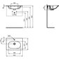 Ideal Standard Tesi -pesuallas asennetaan kaappiin 63x45 cm, matta musta, T3510V3 hinta ja tiedot | Pesualtaat | hobbyhall.fi