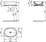 Pesuallas Ideal Standard Strada soikea astia, 60x42 cm, musta matta, K0784V3 hinta ja tiedot | Pesualtaat | hobbyhall.fi