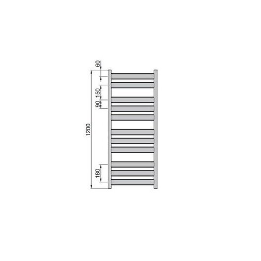 Kuivain Zehnder Zeta 50x120 cm, valkoinen RAL 9016, PQ6-120-50 hinta ja tiedot | Kylpyhuoneen patterit ja pyyhekuivaimet | hobbyhall.fi