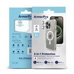 ArmorPro läpinäkyvä 2in1 MagSafe puhelimen kotelo iPhone 15 Pro Max hinta ja tiedot | Puhelimen kuoret ja kotelot | hobbyhall.fi