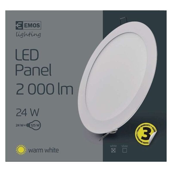 Emos LED-paneeli, 24W, lämmin valkoinen