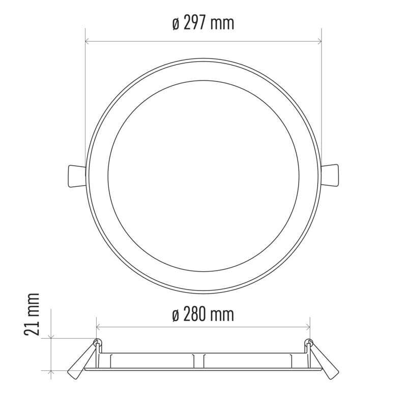 Emos LED-paneeli, 24W, lämmin valkoinen hinta ja tiedot | Upotettavat valaisimet ja LED-valaisimet | hobbyhall.fi