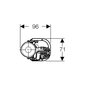 Pohjaliitännän täyttömekanismi ulkoiselle säiliölle Geberit Impuls 360 1/2" 281.208.00.1 hinta ja tiedot | WC-istuimen lisätarvikkeet | hobbyhall.fi