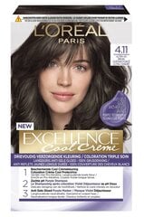 Hiusväri L'Oréal Paris Excellence Cool Creme, 4.11 Ultra Ash Brown hinta ja tiedot | Hiusvärit | hobbyhall.fi