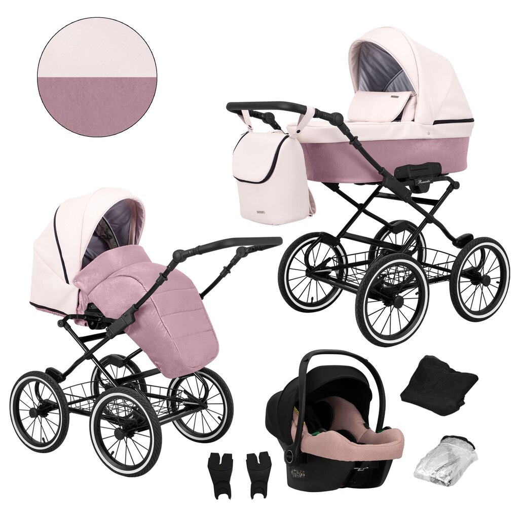 Lastenvaunut Romantic Kunert 3in1 ROSA ECO hinta ja tiedot | Vaunut ja rattaat | hobbyhall.fi