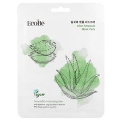 EcoBe Aloe Ampoule Mask Pack 25ml - Rauhoittava ja kosteuttava levynaamio, jossa on aloe veraa. hinta ja tiedot | Kasvonaamiot ja silmänalusaamiot | hobbyhall.fi