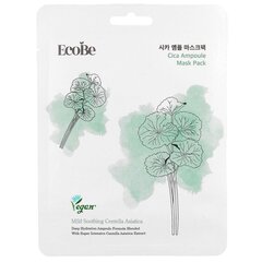 EcoBe Cica Ampoule Mask Pack 25ml - Rauhoittava ja kosteuttava levynaamio Centella Asiatica -uutteella. hinta ja tiedot | Kasvonaamiot ja silmänalusaamiot | hobbyhall.fi