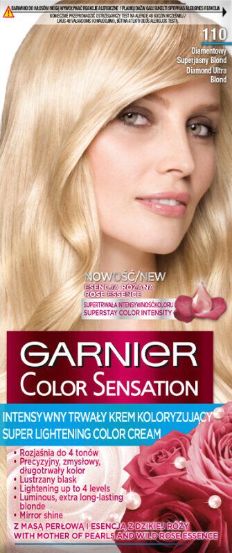 Pitkäkestoinen hiusväri Garnier Color Sensation 110 ml, 110 Diamond Ultra Blond hinta ja tiedot | Hiusvärit | hobbyhall.fi