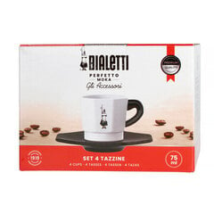 Bialetti Black & White 4-piece Set - Elegantit kupit ja sopivat lautaset hinta ja tiedot | Lasit, mukit ja kannut | hobbyhall.fi