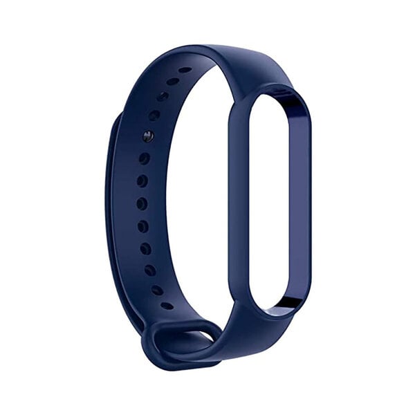 Xiaomi Mi Band 5/6/7 Urheilullinen silikonihihna – Tummansininen