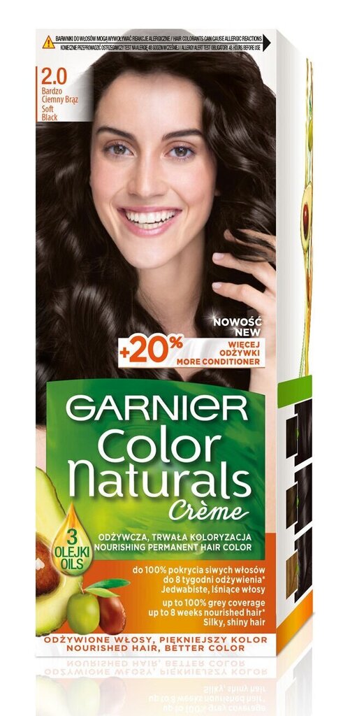 Color Naturals Creme hiustenvärjäysvoide 2.0 Very Dark Brown hinta ja tiedot | Hiusvärit | hobbyhall.fi