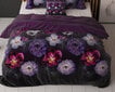 Vuodevaatteet setti Magic Flower 140x220cm, violetti, puuvillasekoitus hinta ja tiedot | Pussilakanat ja tyynyliinat | hobbyhall.fi