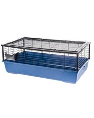 Häkki kaneille Interzoo Bunny 100 Small, 100x54x39 cm, sininen hinta ja tiedot | Pieneläinten häkit ja tarvikkeet | hobbyhall.fi