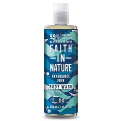 Hajusteeton suihkugeeli/kylpyvaahto Faith in Nature herkälle iholle, 400 ml hinta ja tiedot | Suihkusaippuat ja suihkugeelit | hobbyhall.fi