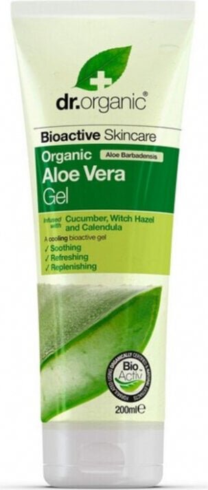 Dr. Organic Aloe Vera -kurkkugeeli, 200 ml hinta ja tiedot | Vartalovoiteet ja -emulsiot | hobbyhall.fi