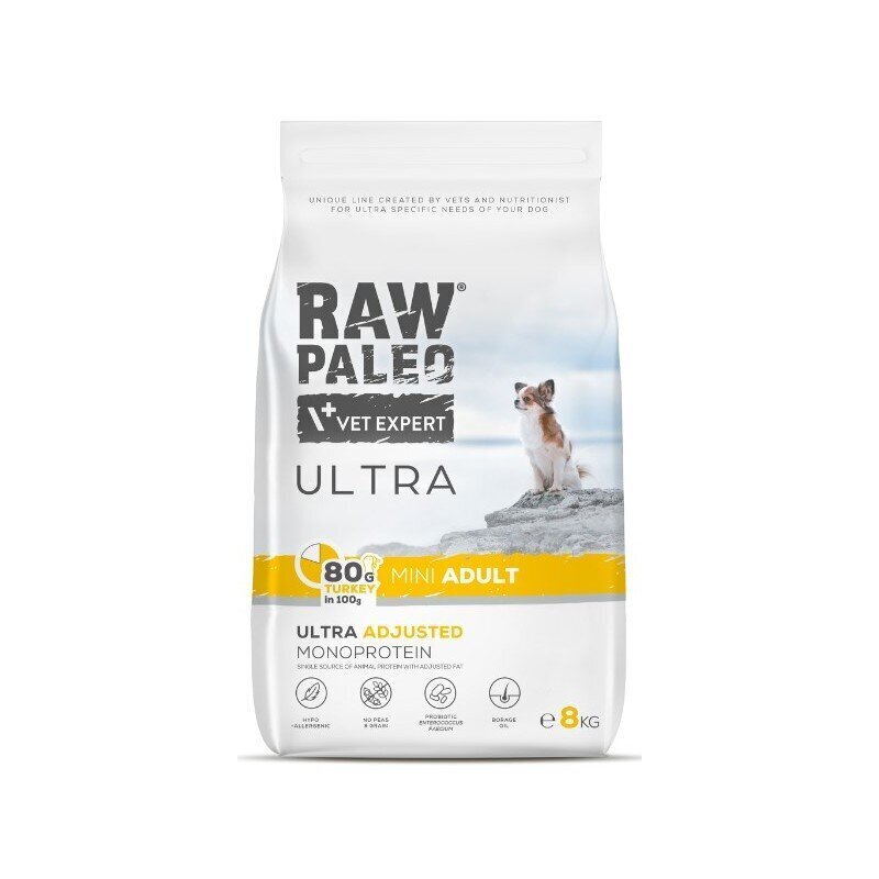 Raw Paleo Ultra nuorille, keskikokoisille ja suurille koirille kalkkunaa, 10 kg hinta ja tiedot | Koiran kuivaruoka | hobbyhall.fi