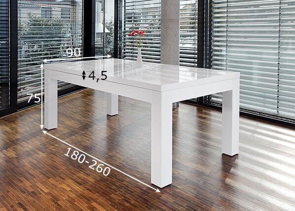 Jatkettava ruokapöytä 180-260x90 cm hinta ja tiedot | Ruokapöydät | hobbyhall.fi