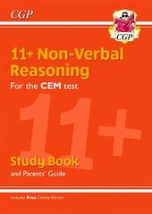 11plus CEM Non-Verbal Reasoning Study Book (with Parents Guide & Online Edition) hinta ja tiedot | Lasten tietokirjat | hobbyhall.fi