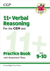 11plus CEM Verbal Reasoning Practice Book & Assessment Tests - Ages 9-10 (with Online Edition) hinta ja tiedot | Lasten tietokirjat | hobbyhall.fi