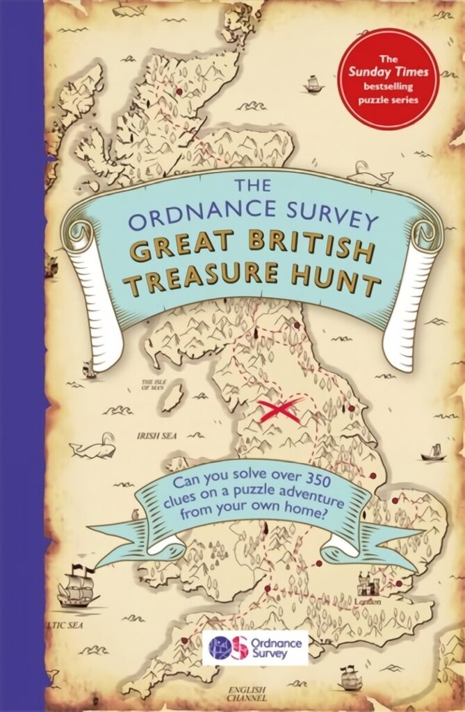 Ordnance Survey Great British Treasure Hunt: Can you solve over 350 clues on a puzzle adventure from your own home? hinta ja tiedot | Lasten tietokirjat | hobbyhall.fi